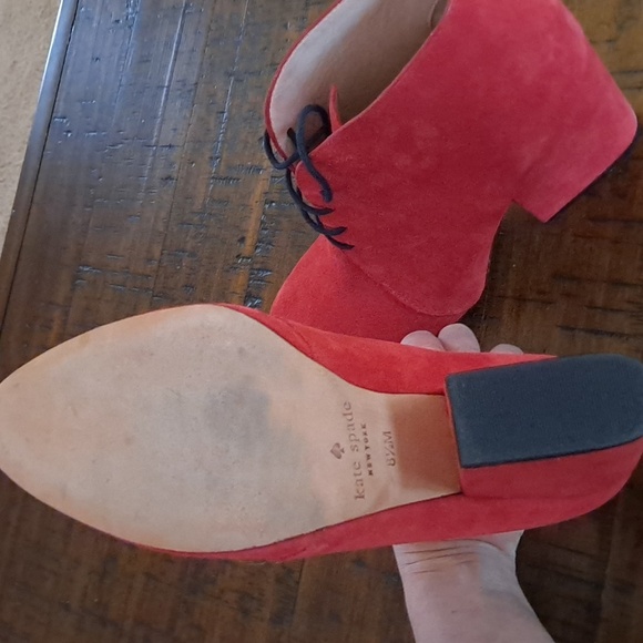 Kate Spade Red Suede Leather Bootie Size 8.5M - Picture 2 of 5